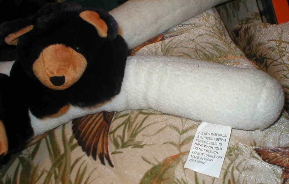 BLACK BEARS DRAFT PROTECTOR 34" LONG SET OF 2 SOLD AS IS