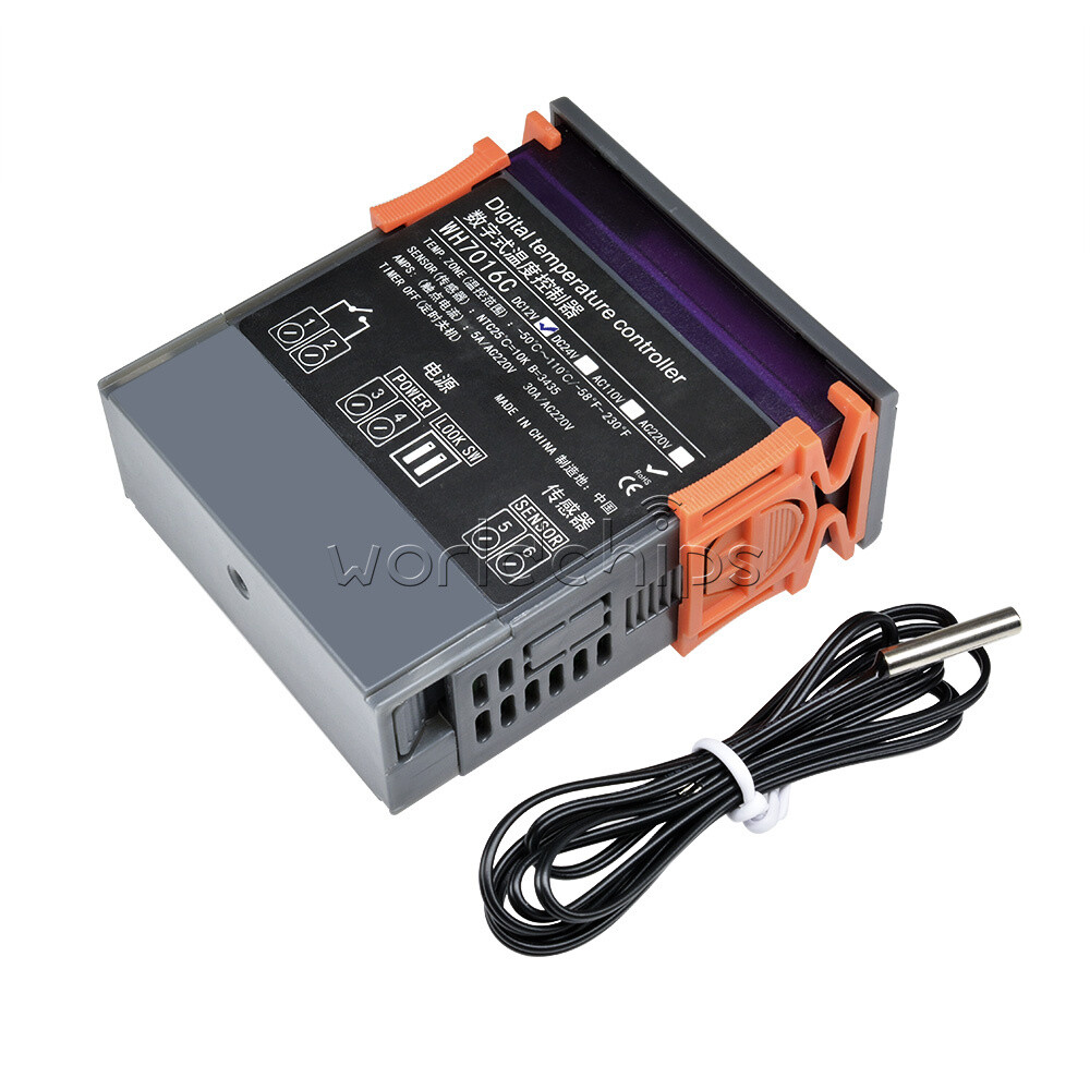 WH7016C 12V Automatic Digital Temperature Controller Thermostat Control Switch