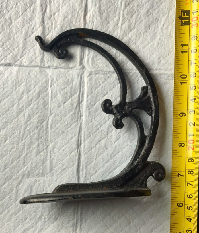 Vintage Black Cast Iron Wall Sconce