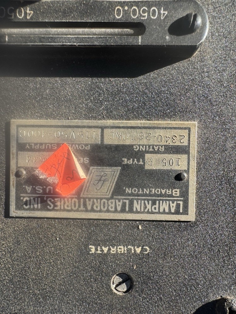 Vintage Lampkin Laboratories Frequency Meter Model 105-B