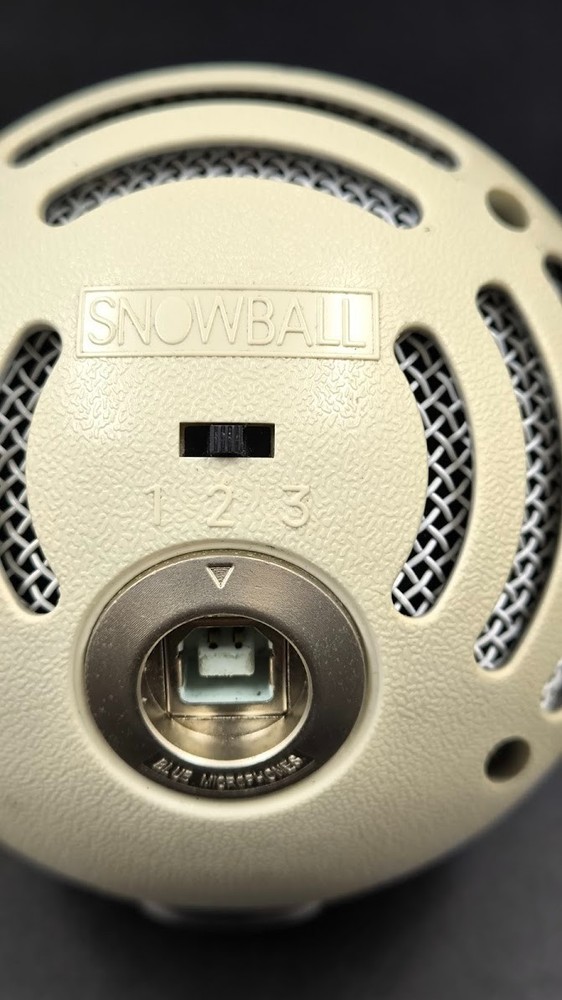 Blue Snowball USB Microphone Used Working White