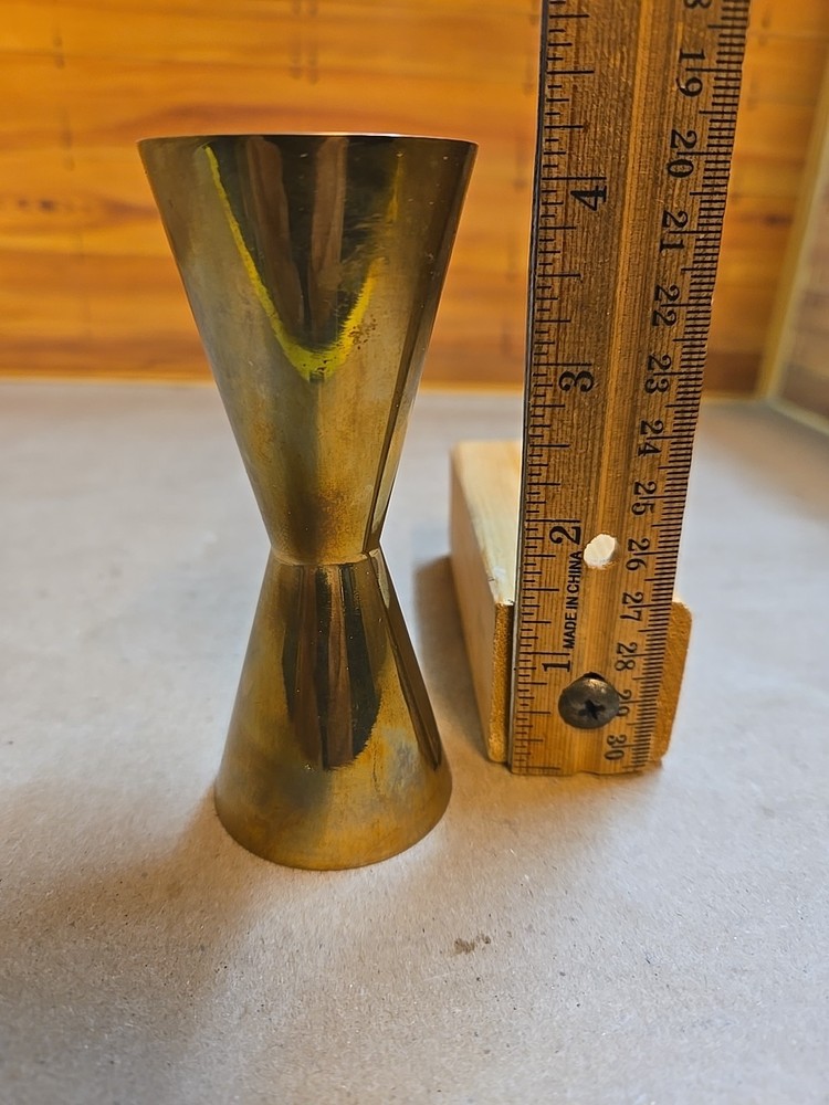 Brass Double Jigger; No Handle; 4.25"