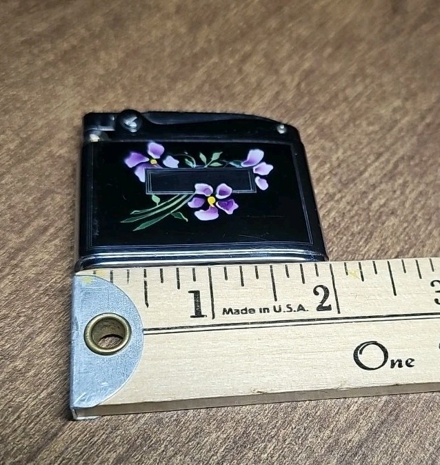 ronson adonis lighter Vintage Purple Flower