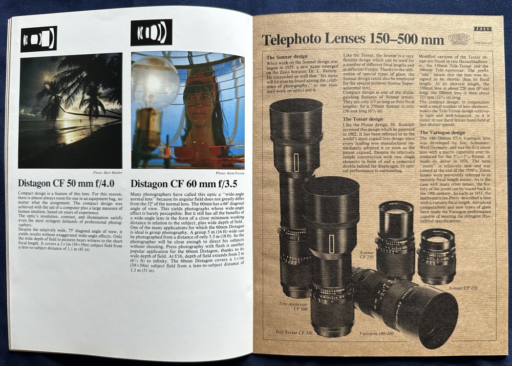 Hasselblad Lenses sales brochure