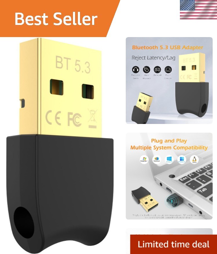 Effortless Bluetooth 5.3 USB Dongle for Windows & Linux - Seamless Connectivity