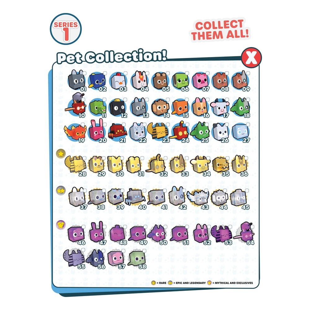 Pet Simulator X Mystery Pets 2PK 2 Piece Set, Multicolor