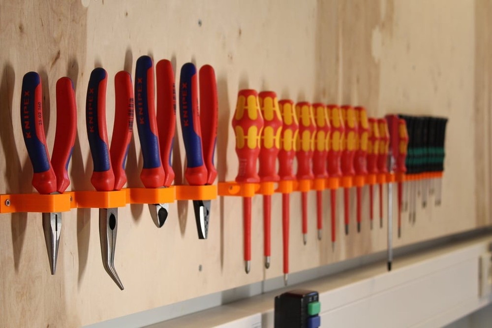 Pliers Wall Mount Organizer - Knipex Compatible Tool Holder for Workshop Garage