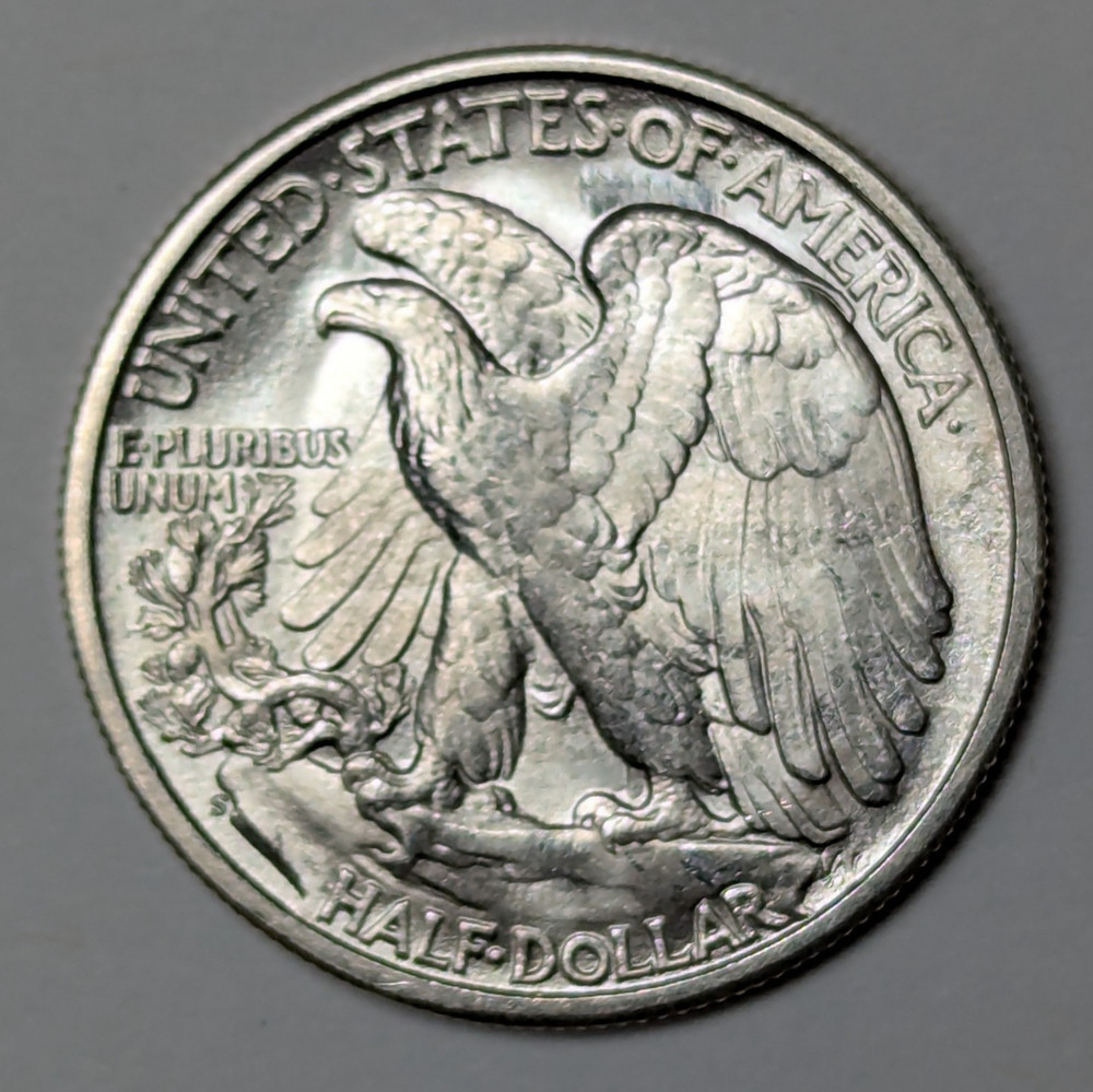 1945 S Walking Liberty Silver Half Dollar MS