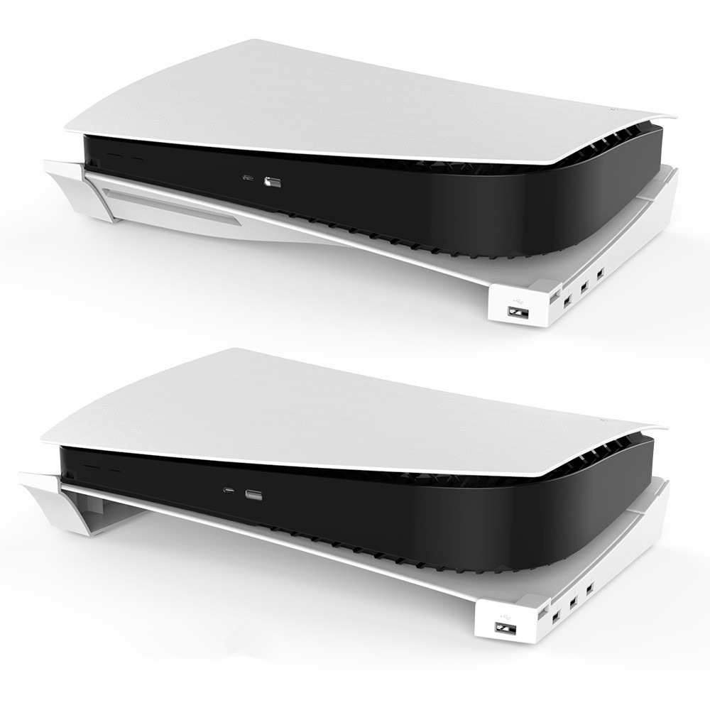 For PS5 Console Version Wall Mount Holder Game Host Storage Bracket 4 USB Port d