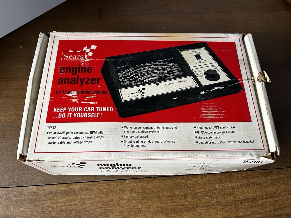 Vintage Sears engine analyzer, model 161.2161