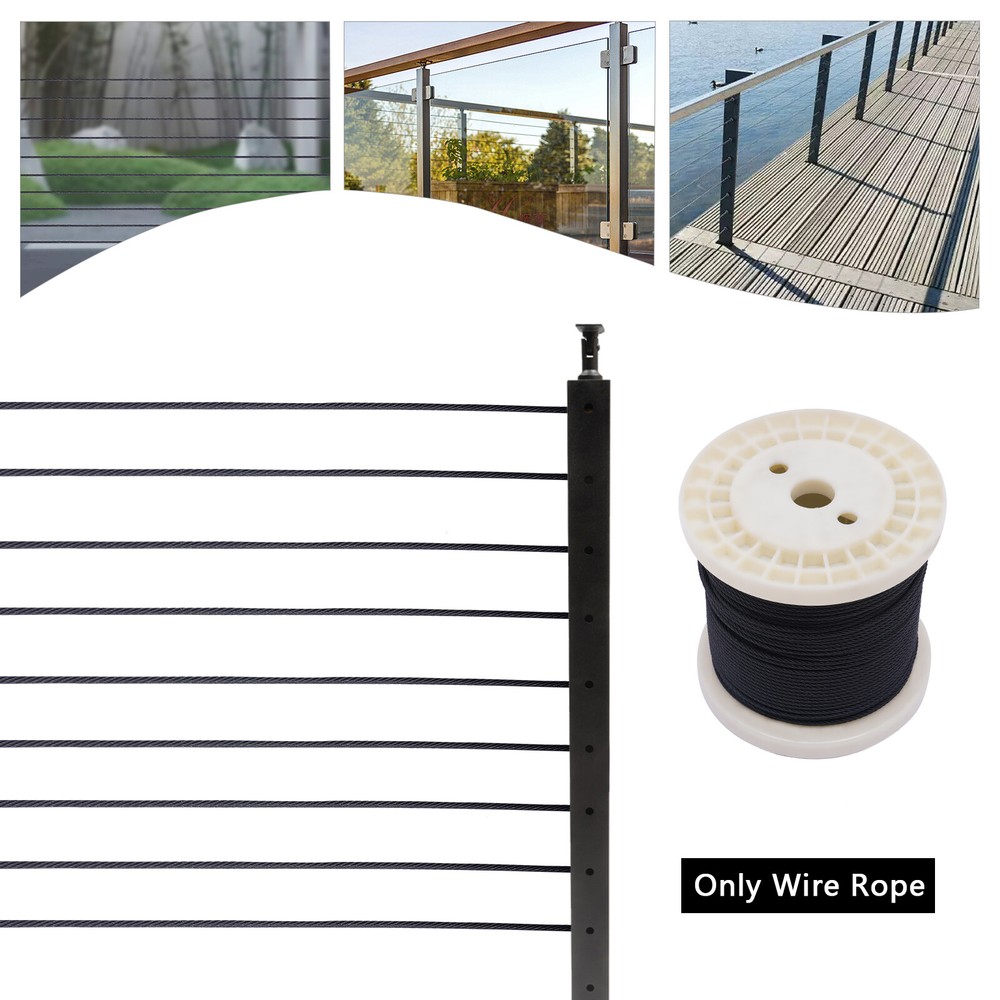 300ft Wire Rope Stainless Cable 1/8" Steel Cable Wire Rope Cable Railing Kit