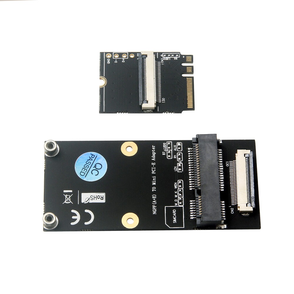 M.2 key A/E/A+E to Mini PCI-E Adapter with FFC Cable Case