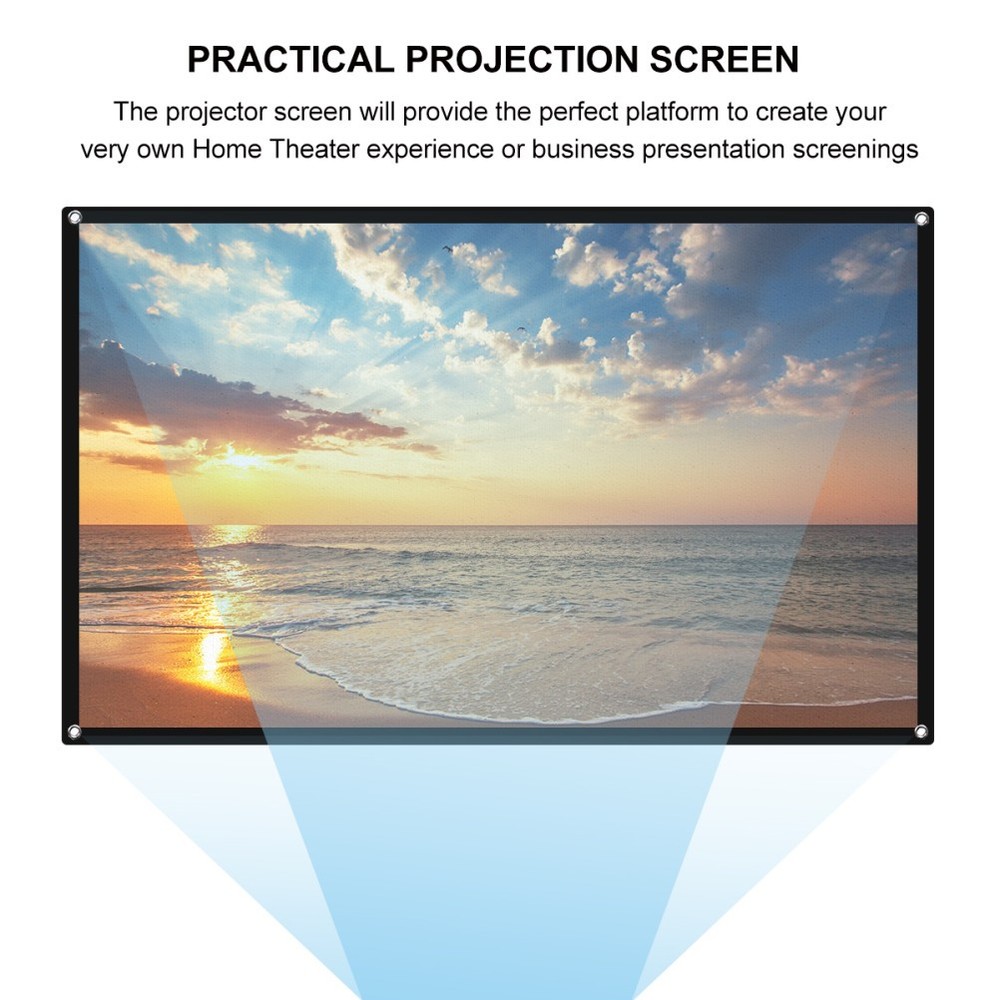 Roll Up Screen Portable Projector Outdoor Daytime Retractable Projection