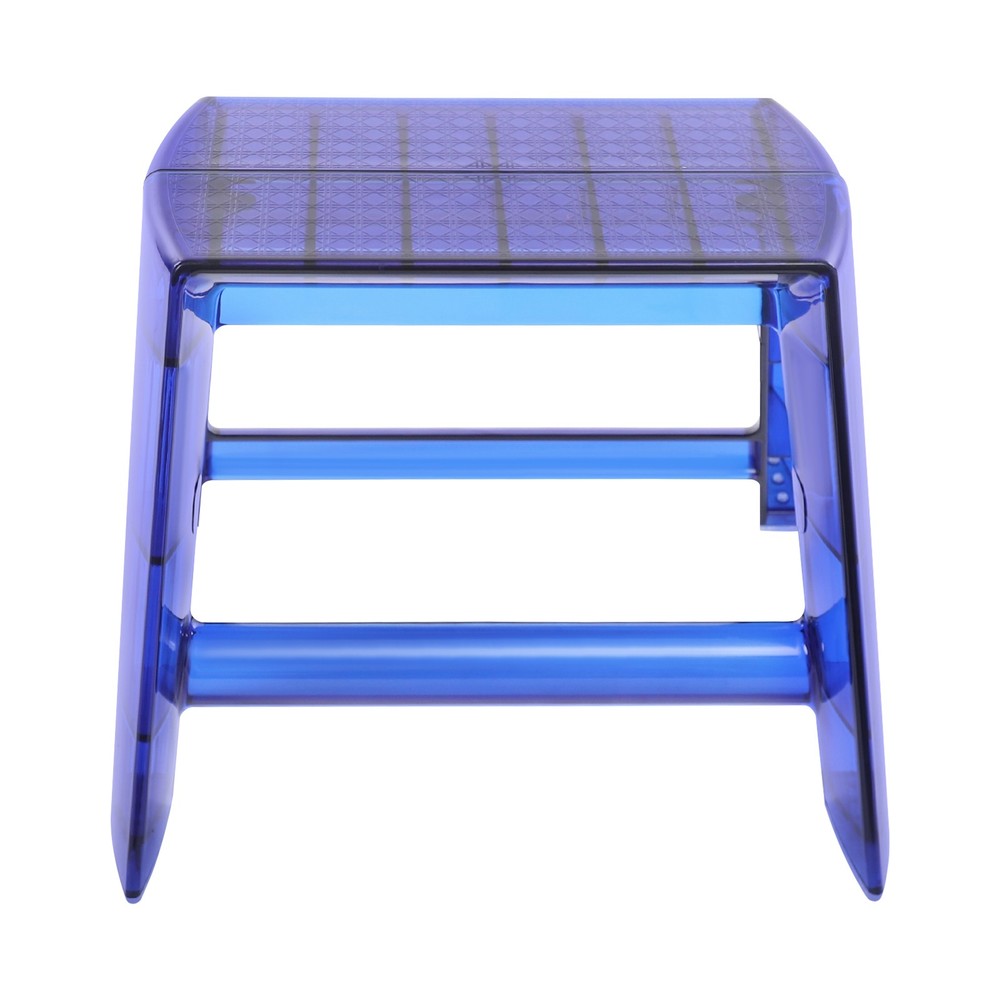 Folding PC Step Ladder, 2 Steps Stool For Indoor Outdoor Library Kitchen, Blue