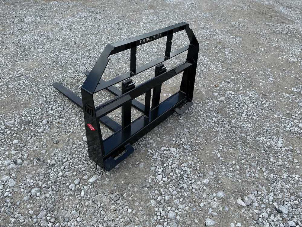 48" Root Rake Clam Grapple and 42" Long Pallet Forks Attachment ComboQuickAttach