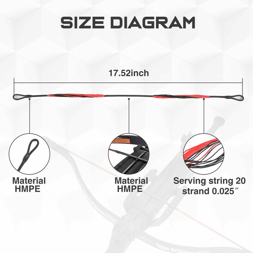 Crossbow Strings for Bowstring Replacement Fit Crossbow Strings with End Caps