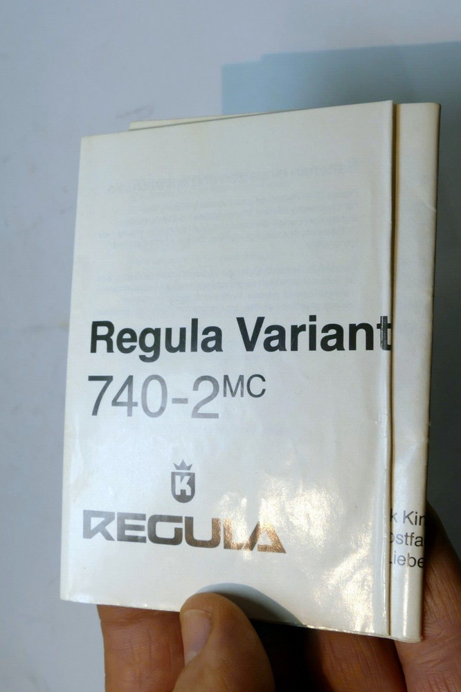 Regula Variant740-2 mc Flash Owner's manual  Instruction Guide E English