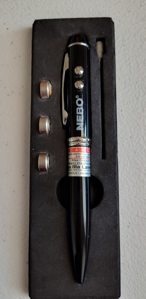 NEBO Ink Writing Pen Light Laser Pointer Flashlight WT12D