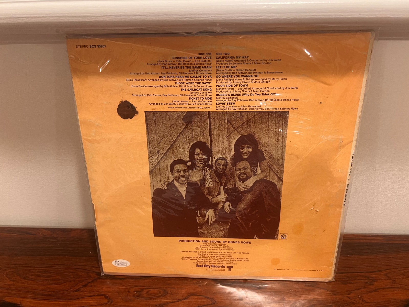 5th Dimension Signed Album - Davis, McCoo, Larue + JSA COA