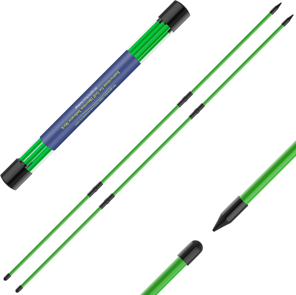 Golf Alignment Sticks 2 Pack,Upgraded 48" Collapsible Alignment Stick Golf Tr...
