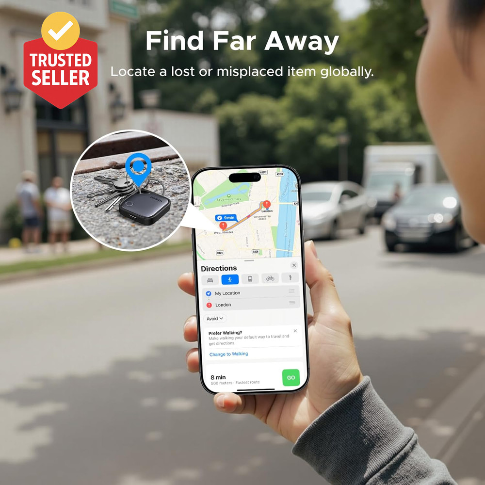 Finetrack Air Tracker Tags (Ios Only) 4 Pack, 2-Year Replaceable Battery Bluetoo