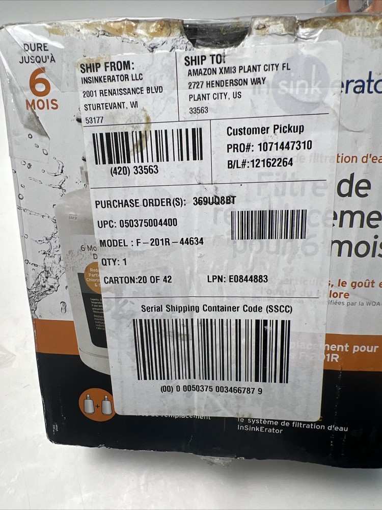 2 Pack InSinkErator F-201R Replacement Water Filter Cartridges