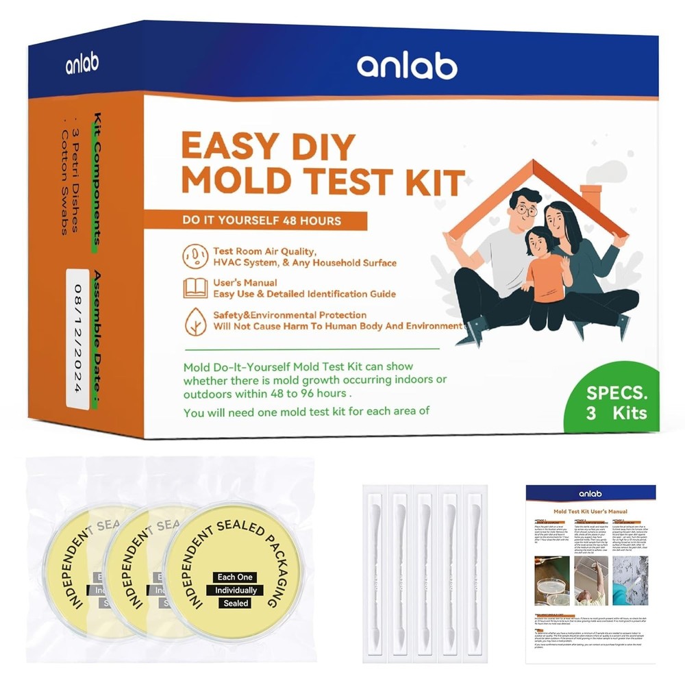 Fast 48-Hour Home Mold Detector Kit with Identification Guide for DIY Testing