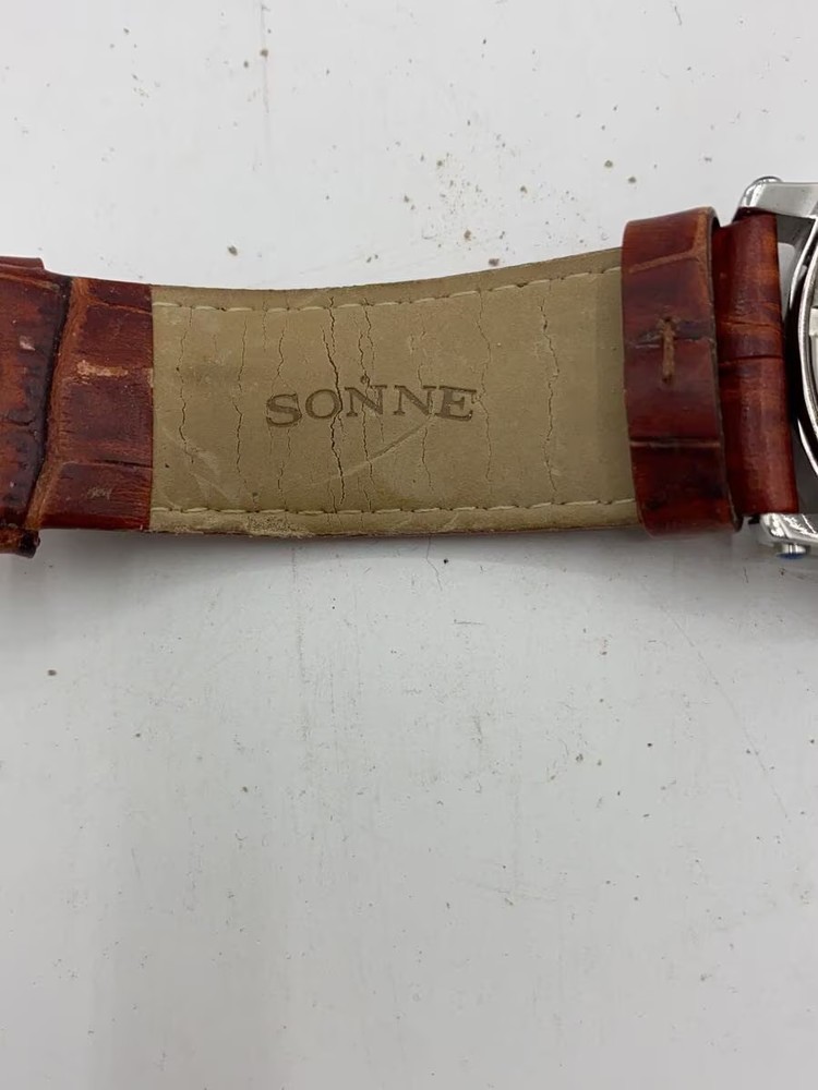 SONNE Automatic Watch Analog Leather SLV BRW SS H002