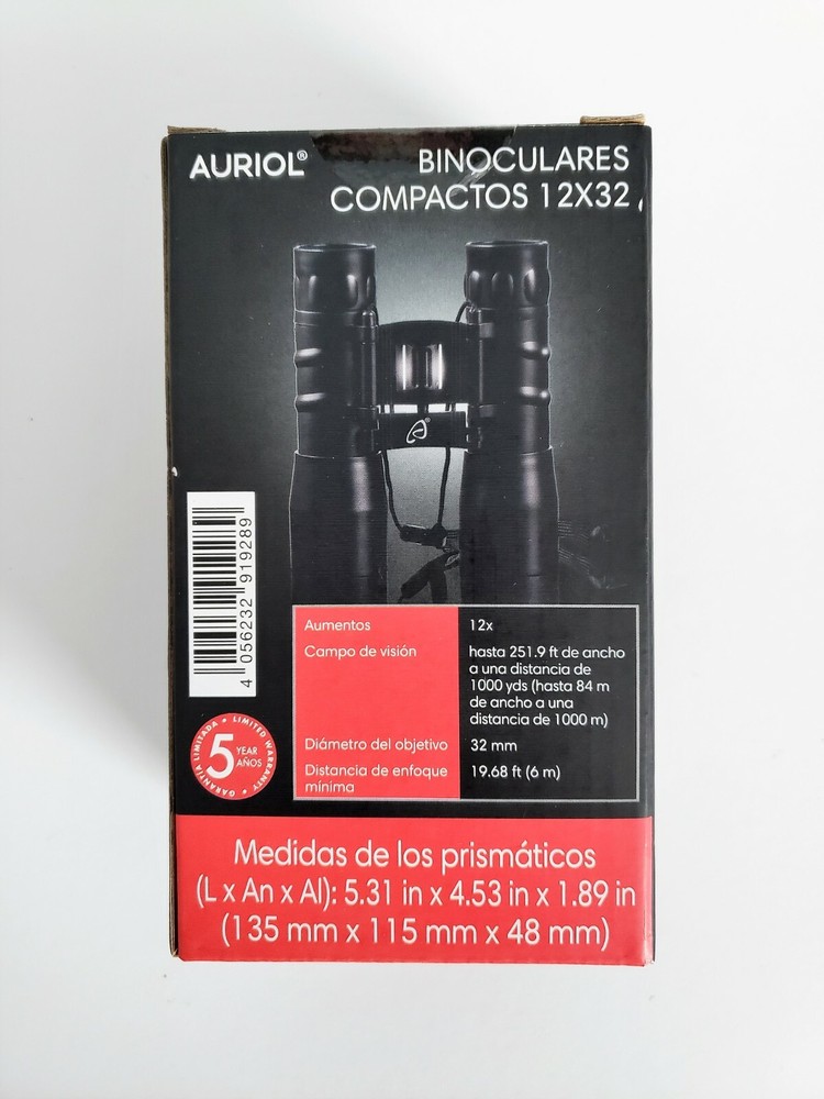 AURIOL Compact Binoculars 12x32 Black