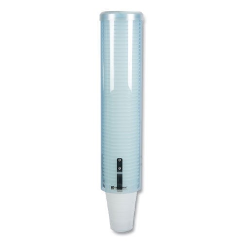 San Jamar C3260TBL Pull-Type Water Cup Dispenser - Large/Translucent Blue New
