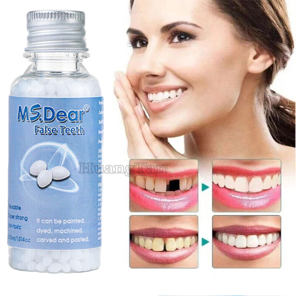 Tooth Repair Granules Temporary Kit Fitting Beads Reusable Moldable False Teeth