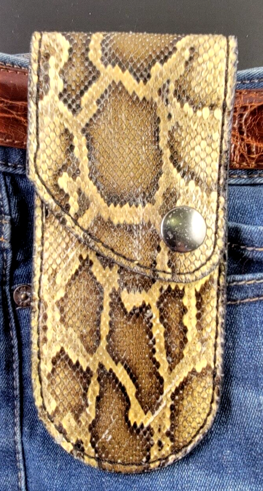 REAL PYTHON SKIN knife sheath buck 110, case 6265 Handmade SHEATH ONLY
