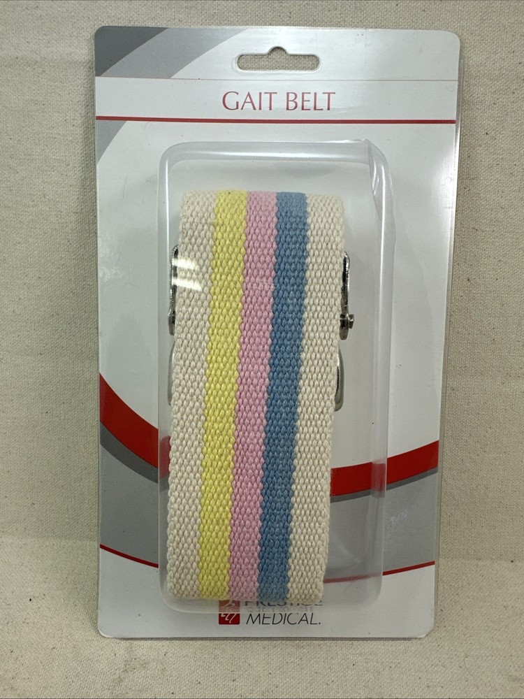 Gait Belt with Metal Buckle Stripe Pattern
