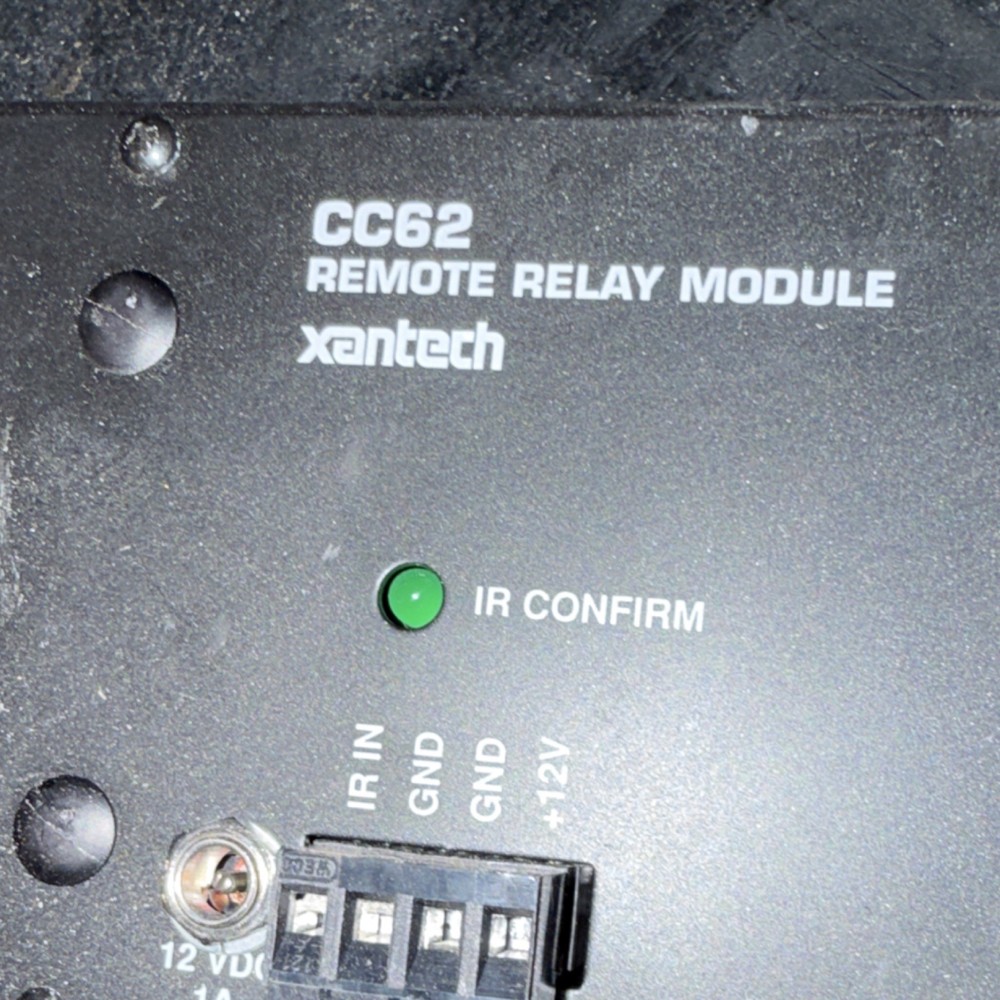 Xantech CC62 Remote Relay Module 12VDC IR Confirm Control Equipment Panel