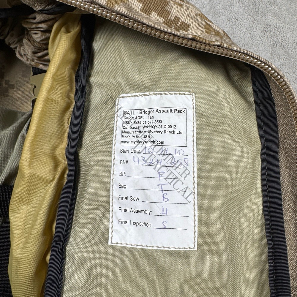 Mystery Ranch SATL Assault Pack (M, AOR1)