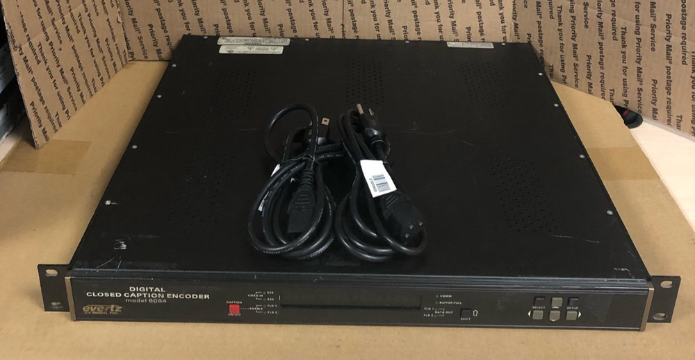 Evertz Model 8084 Digital Closed Captioning Encoder W/RACK EARS (TESTED)