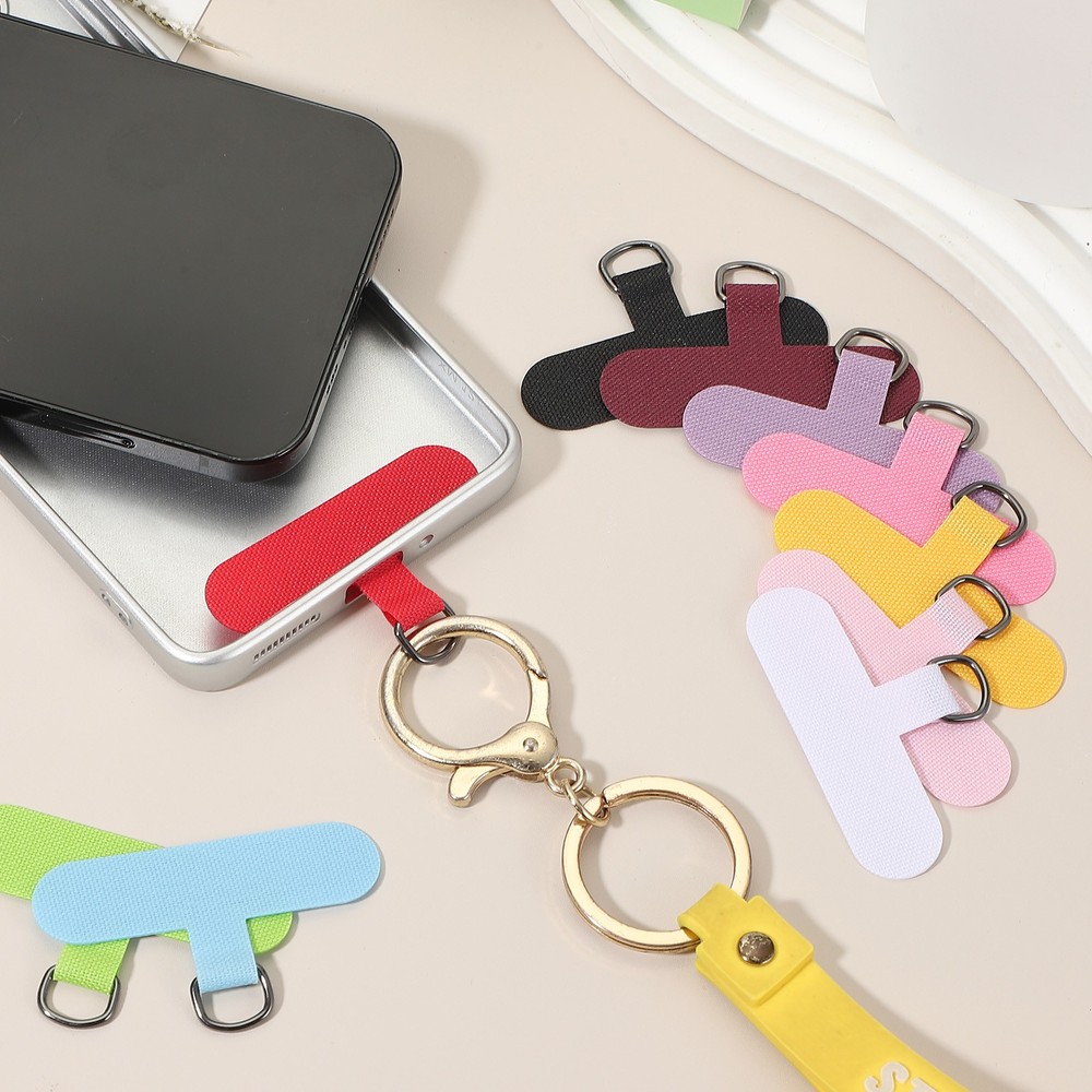 36pcs Phone Tether Tab, Universal t Shape Phone Lanyard Patch, Orange