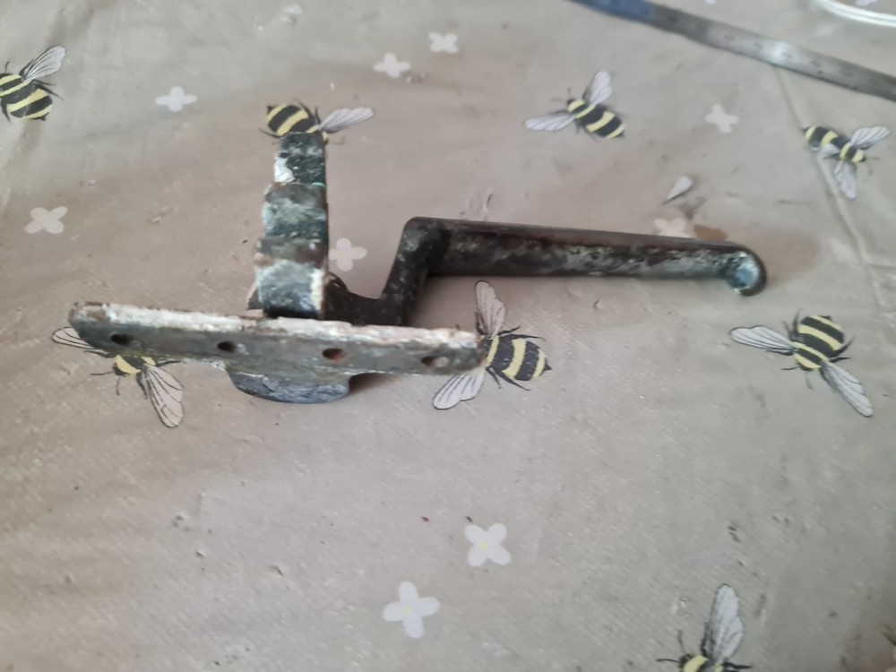 One Single Old Antique Brass Window Latch Handle Needs Stripping But Does Move
