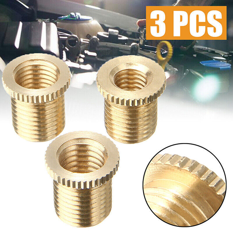 Universal 3X Gear Shift Knob Thread Adapter Insert Kit M10x1.25 M10x1.5 M8x1.25