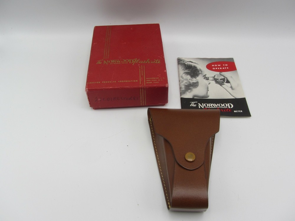 Norwood Flashrite Exposure Meter With Manual Case & Box