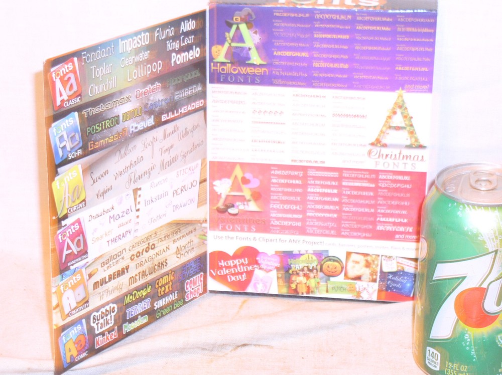 SEALED Summitsoft Creative Fonts Collection PC Windows/Mac Download AND DISC!