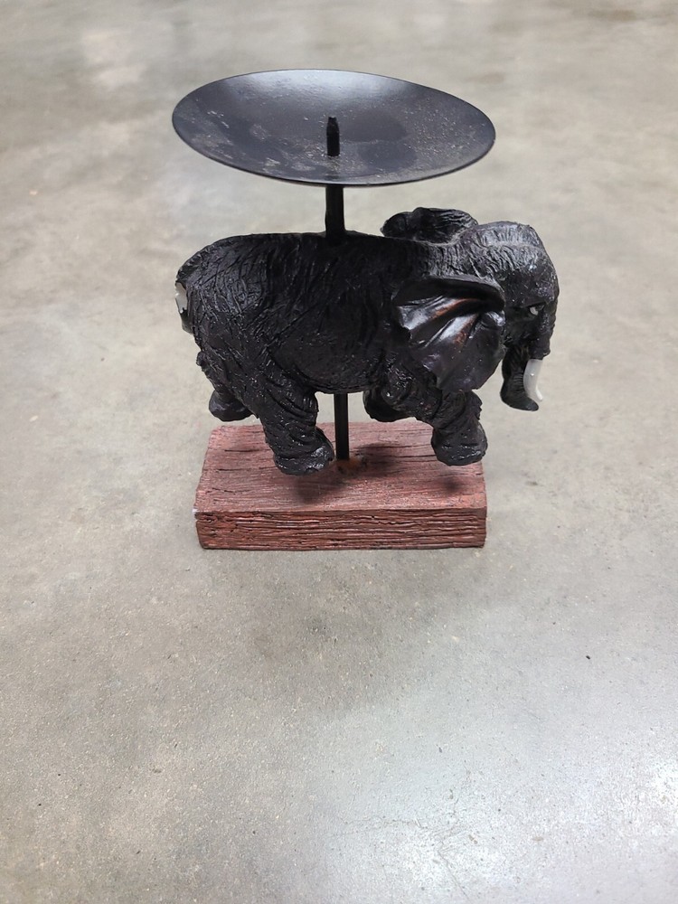 Vintage Accent Elephant Candle Holder