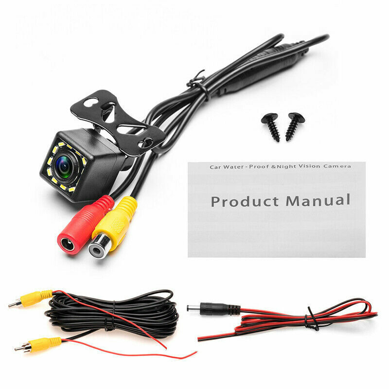 12 LED 170° HD Car Rear View Backup Camera Parking Reverse Waterproof