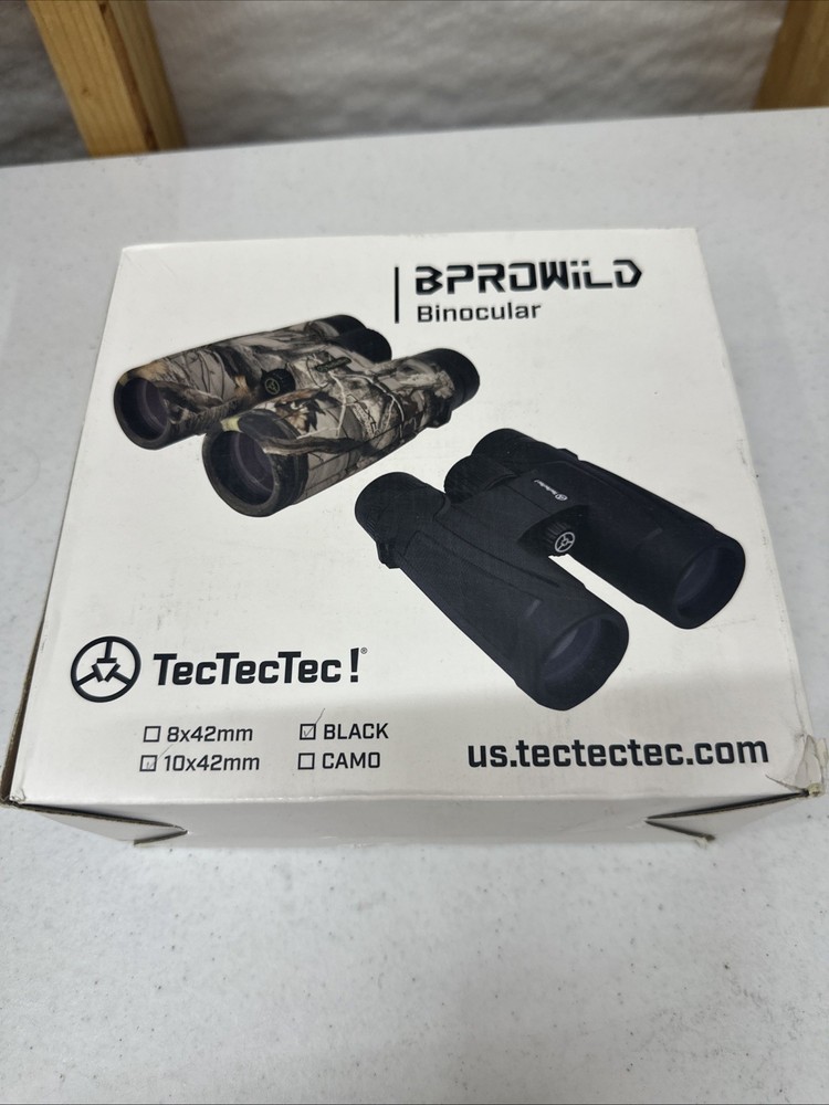 TecTecTec BPROWild 10x42 Binoculars Hunting BLACK