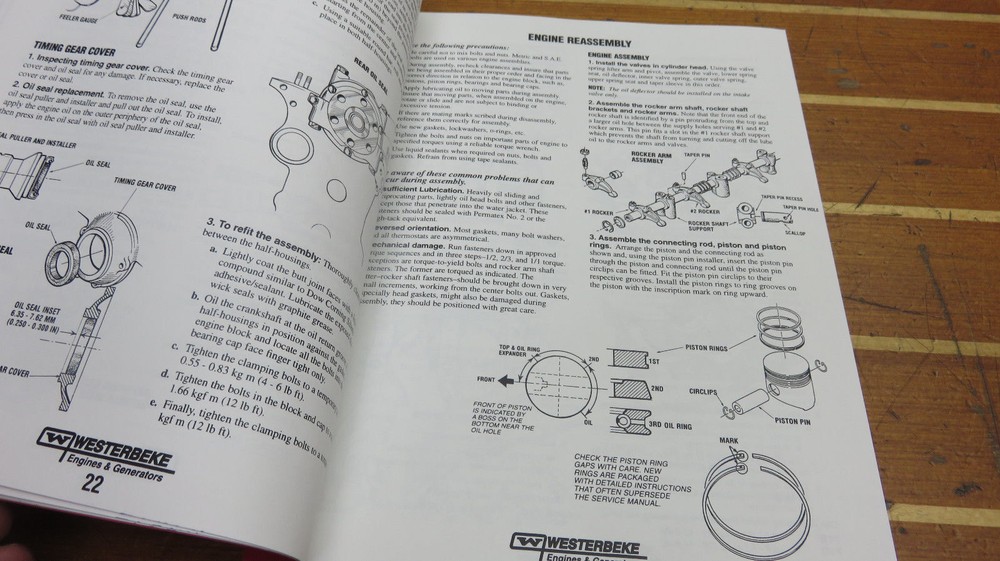Westerbeke 43317 Genuine OEM 71B 71C Engine BED BEDA Generator Service Manual