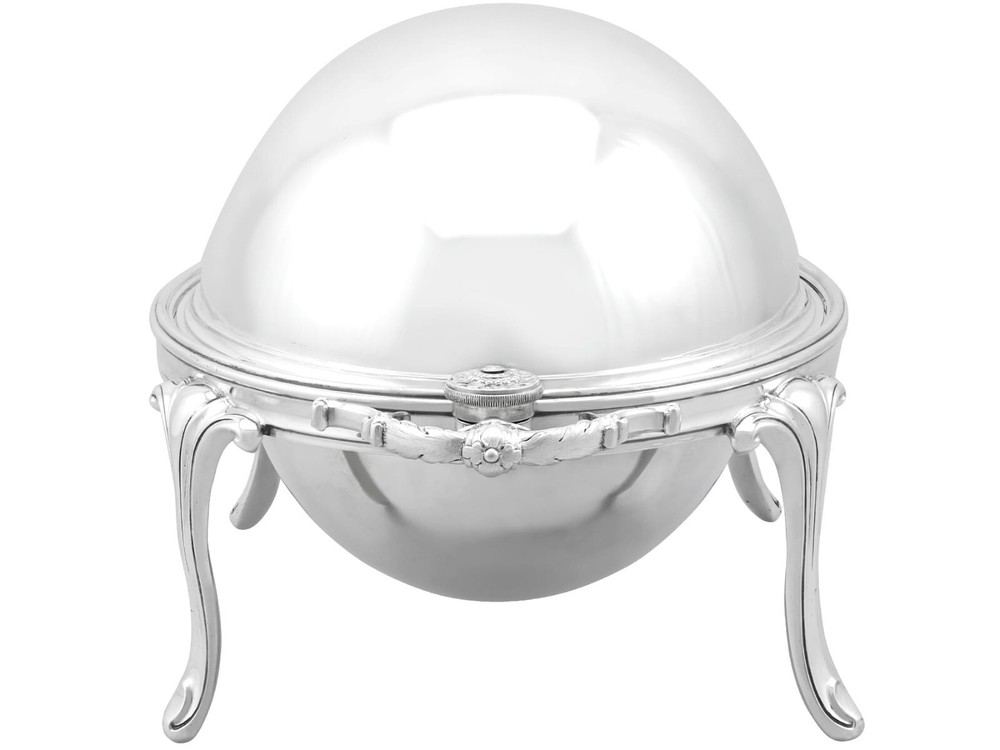 Antique George V Sterling Silver Breakfast / Warming Dish