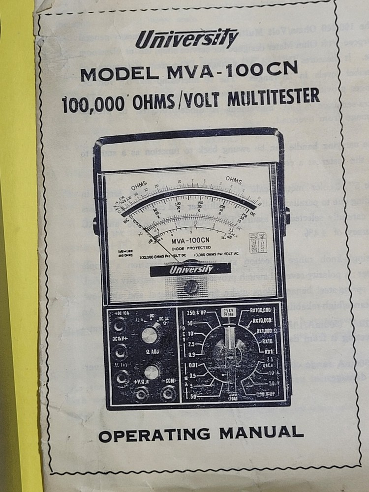 University MVA-100CN Meter