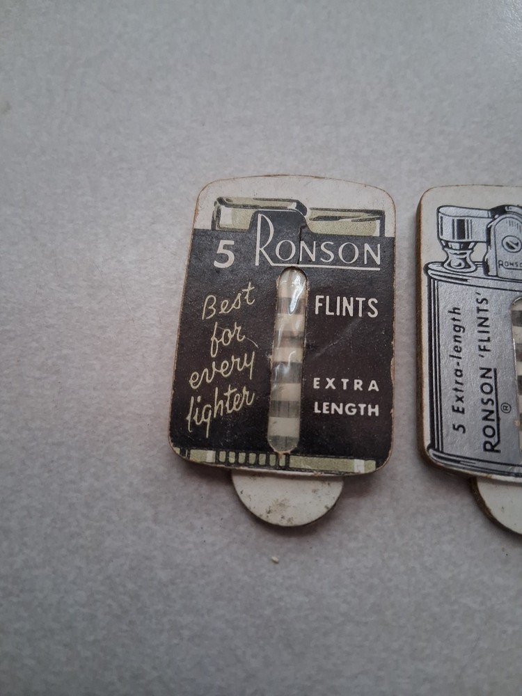 (3) Vintage WWII Era Ronson "Five Flinter" Lighter Flint Containers Empty