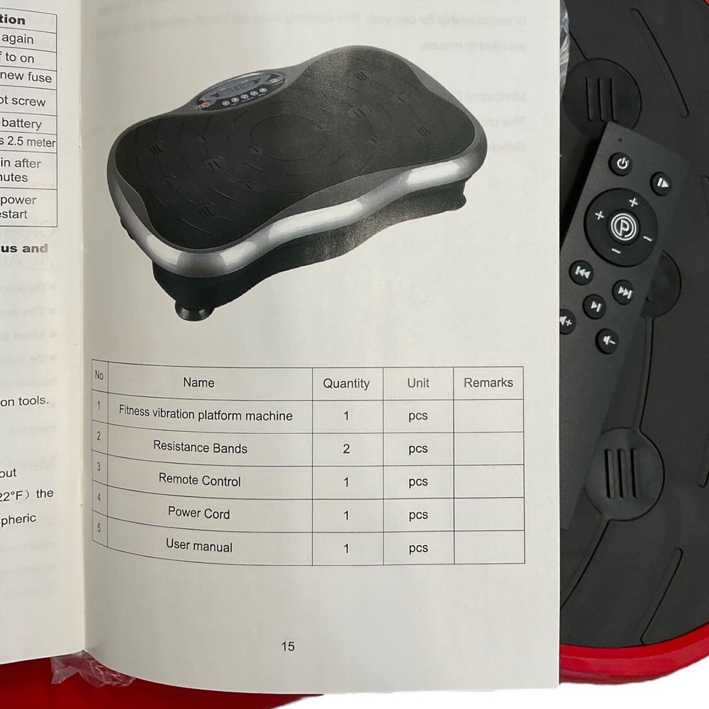 Vibration Plate Exercise Machine Whole Body Workout Bluetooth Lymphatic Drainage