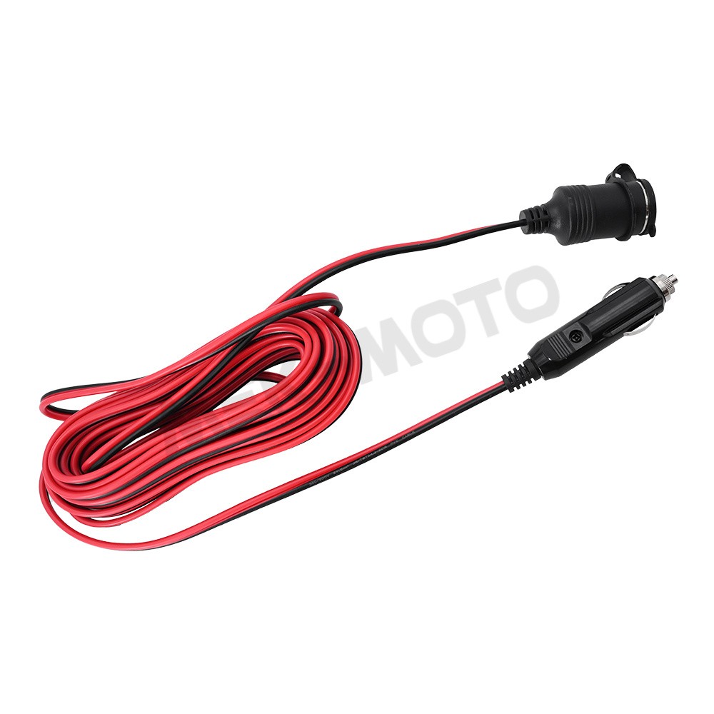 24FT 12V Car Cigarette Lighter Socket Cord Heavy Duty Power Adapter Cable